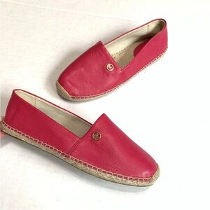 Michael Kors Kendrick Espadrille Pink Leather Loafers Shoes women’s size 10